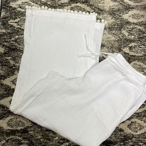 White 100% cotton pants